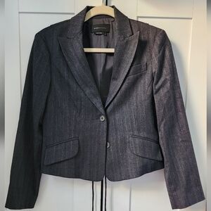 BCBG Max Azria Gray Pinstripe Blazer